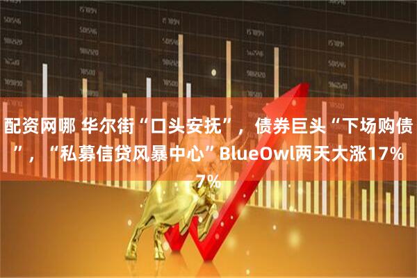 配资网哪 华尔街“口头安抚”，债券巨头“下场购债”，“私募信贷风暴中心”BlueOwl两天大涨17%